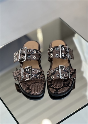Feminine buckle strap snake sandal B1020180 Ganni 